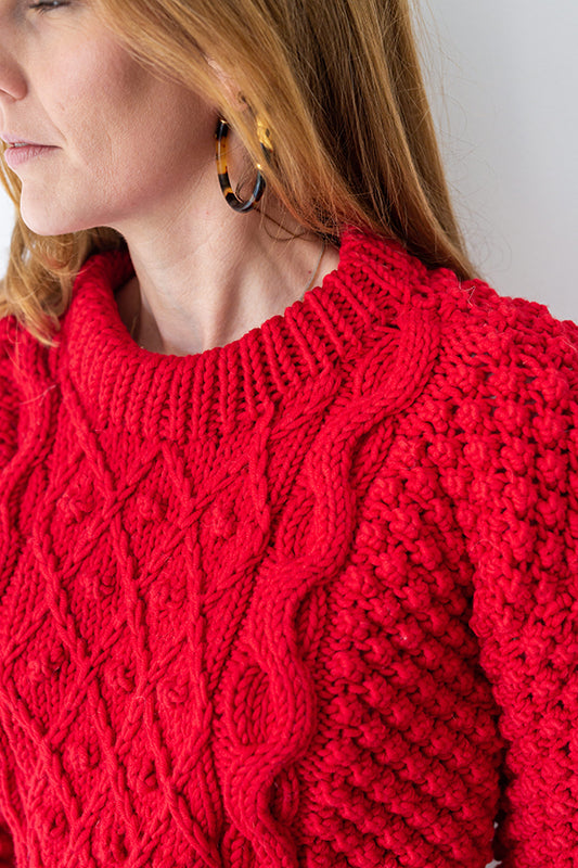 Gros pull femme en laine mérinos tricoté main made in France - Esmée –  Adepte